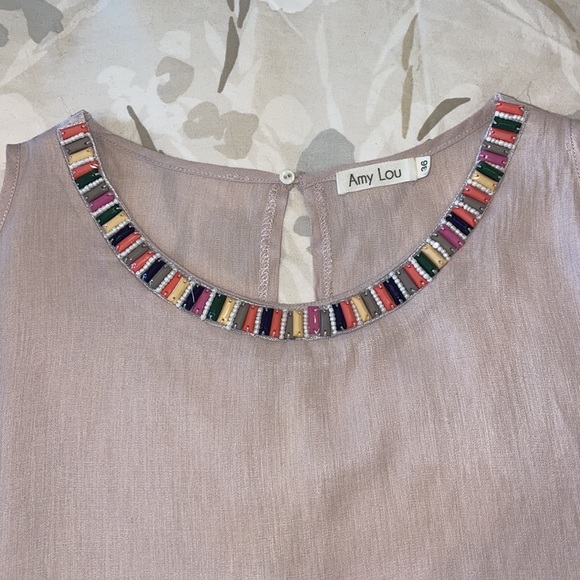 Amy Lou Beaded Cold Shoulder Blouse - Picture 7 of 7